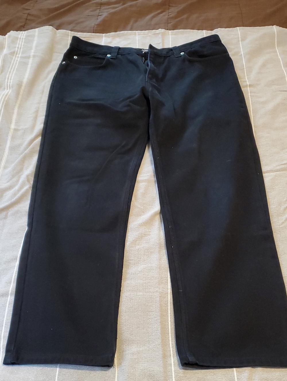 Men's Black Straight-Leg Jeans